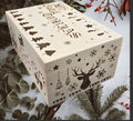 Personalised Christmas Eve Box - Handmade Wooden Xmas Eve Box - Pyrography Reindeer & Snowflake Keepsake Box - Cornish Creations