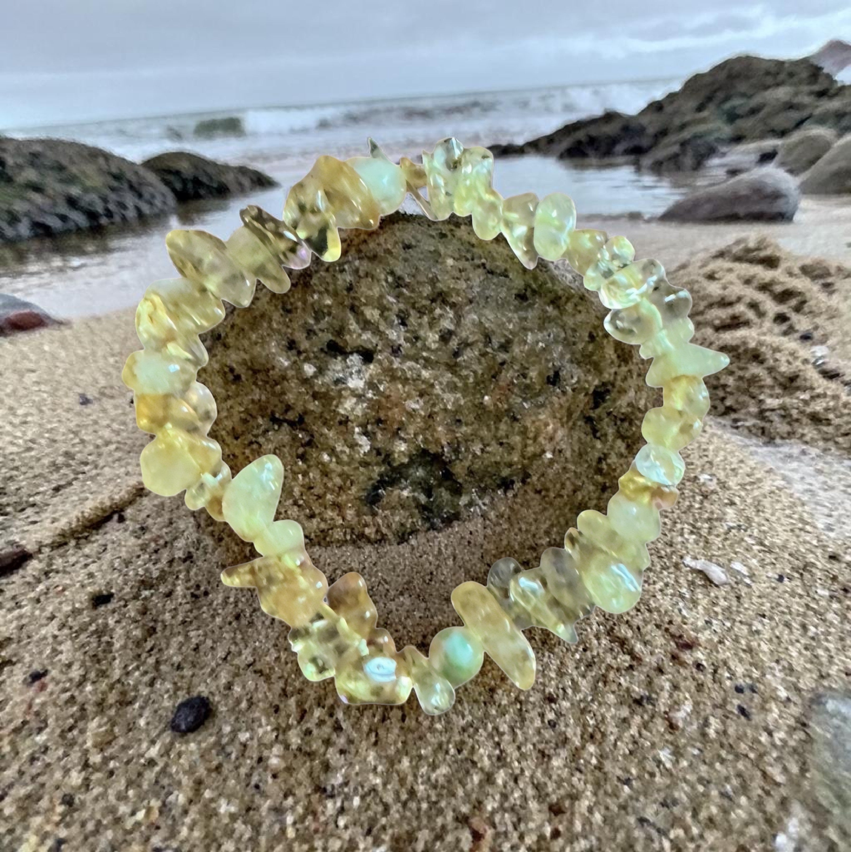 Natural Citrine Chip Bracelet - Abundance, Wealth & Positivity Crystal Bracelet - Handmade Healing Jewellery