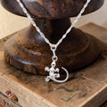 Sterling Silver Gecko Necklace - Cute Lizard Pendant Jewellery