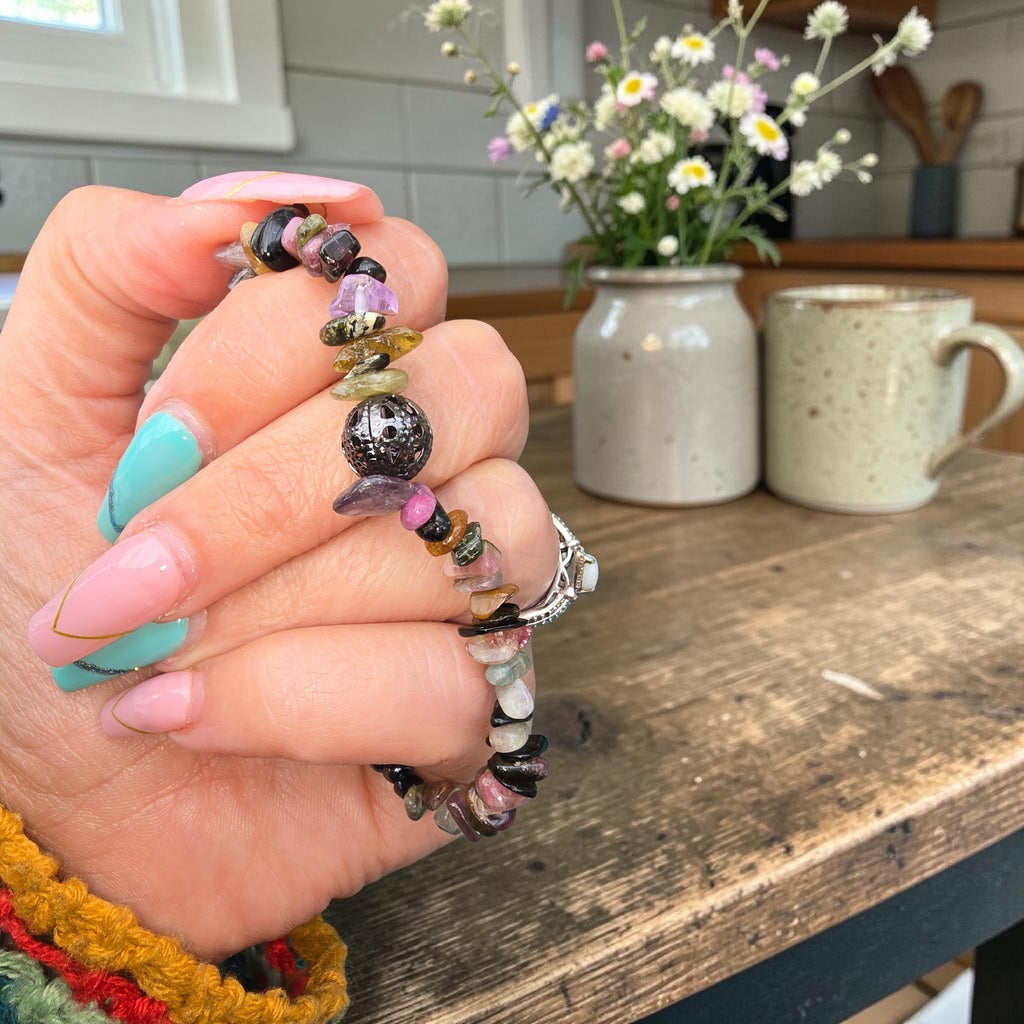 Tourmaline & Spacer Bead Bracelet