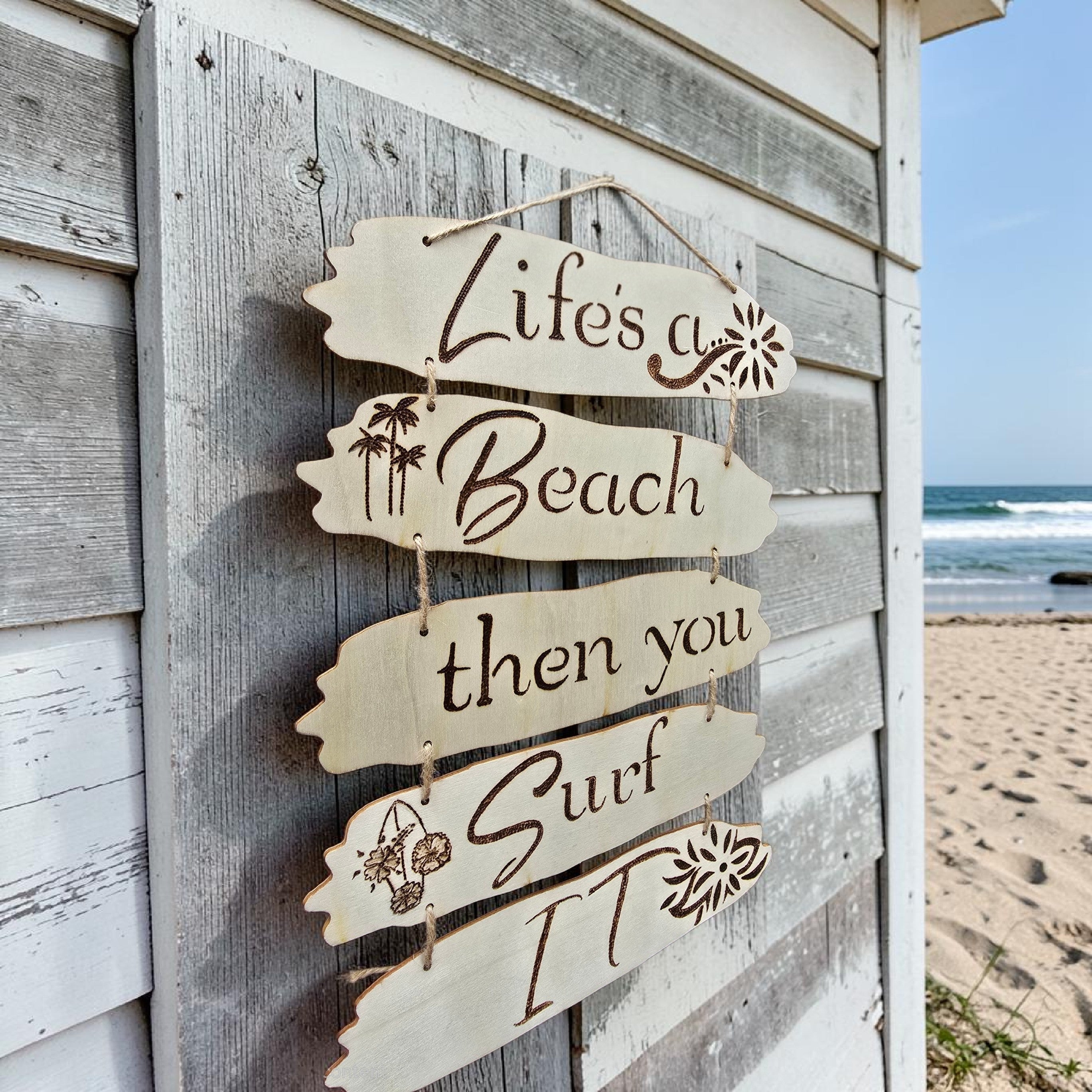 Life's a Beach Wooden Wall Hanging
