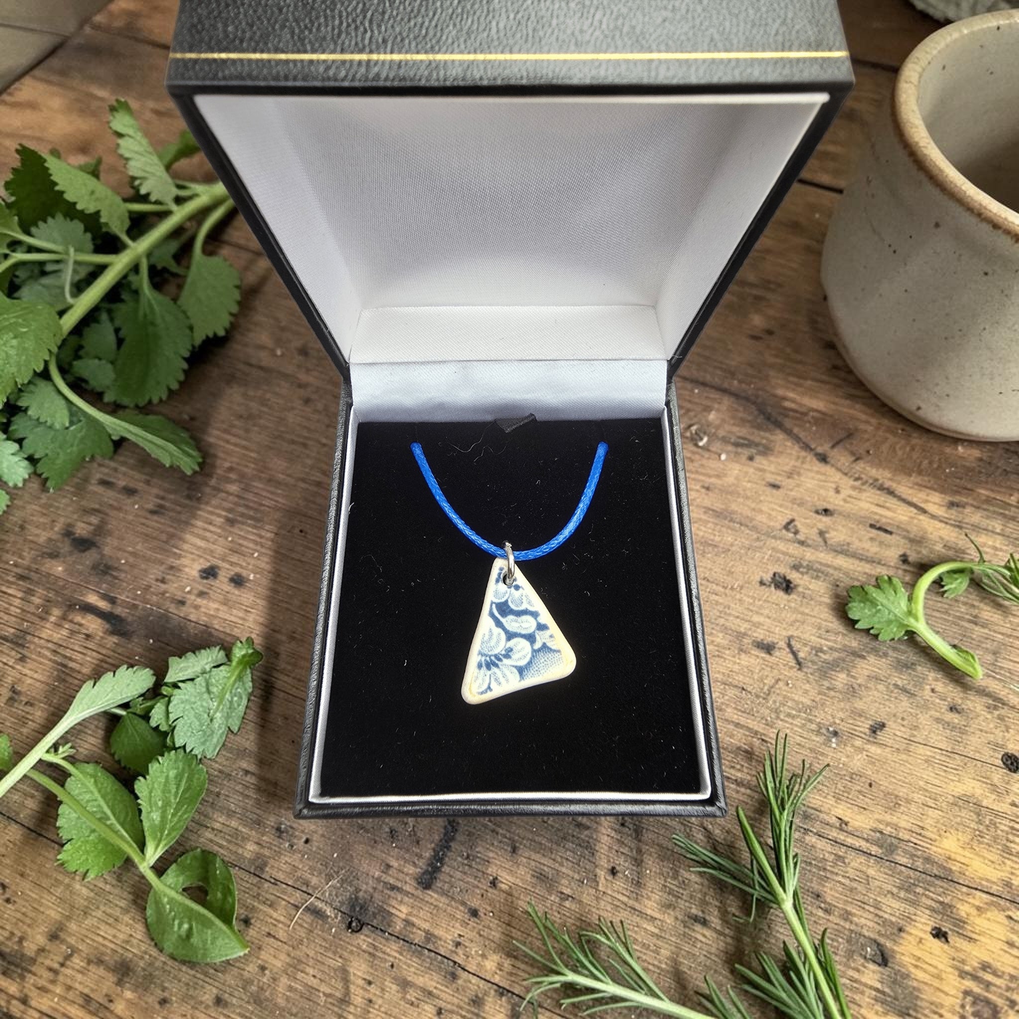 Cornish Sea Pottery Necklace - Beach Found Coastal Jewellery