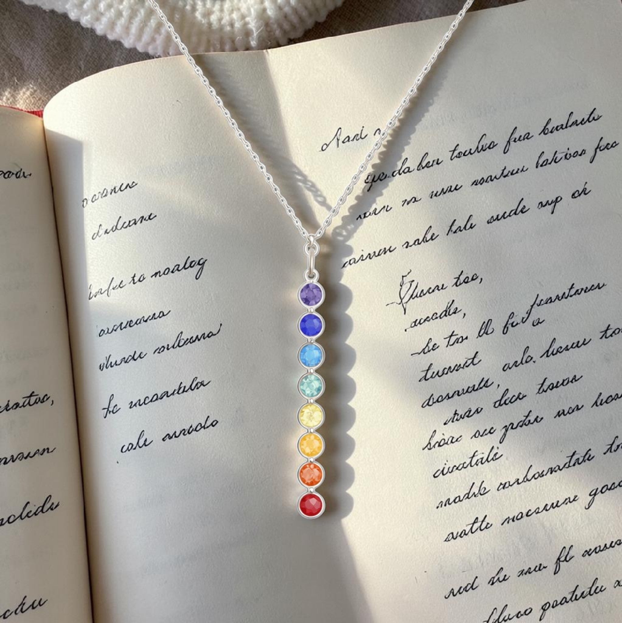 Sterling Silver Chakra Necklace