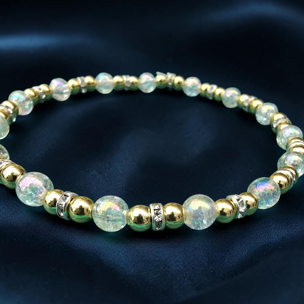 Coastal Bead & Diamanté Anklet
