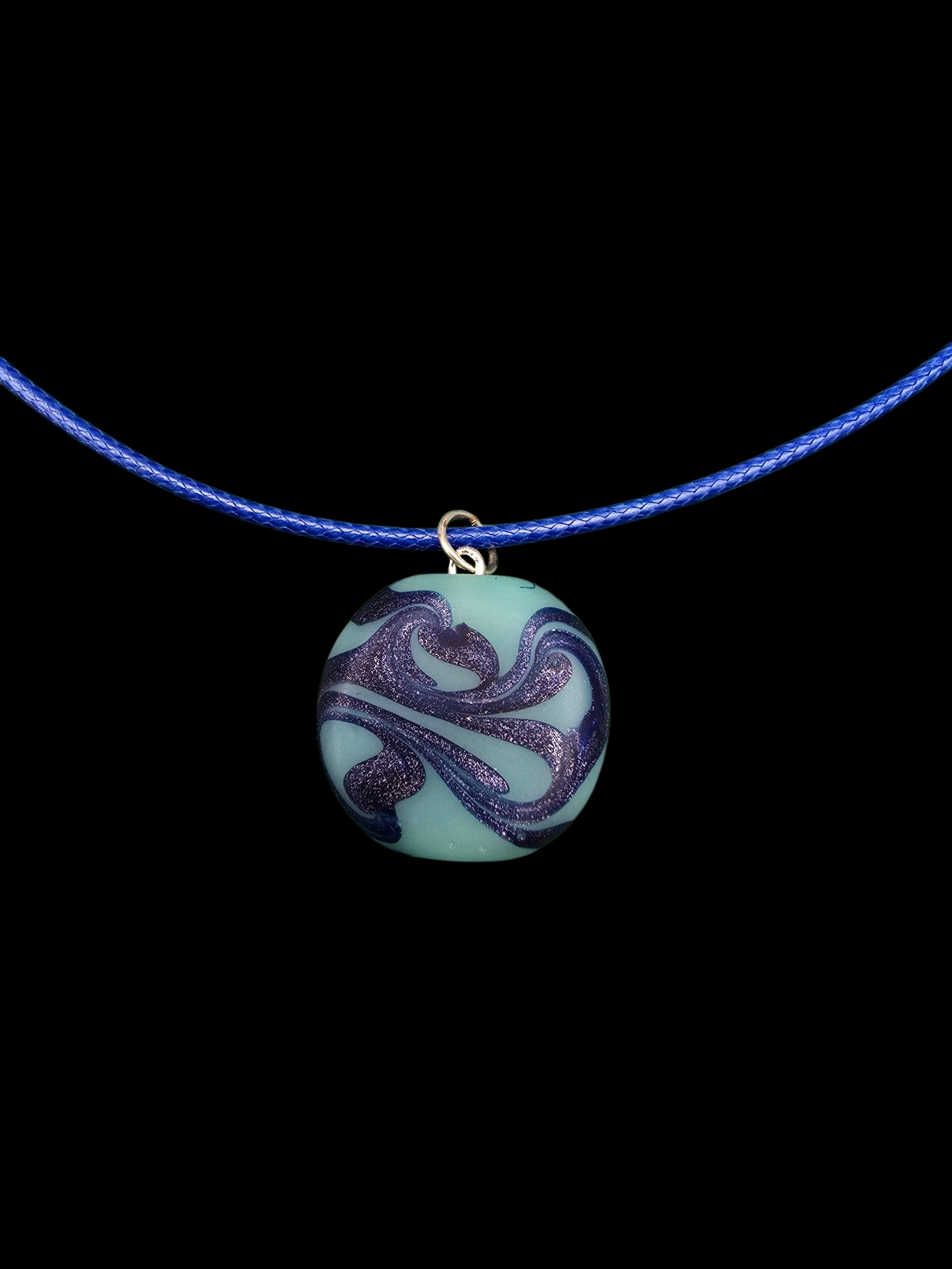 Ocean Swirl Pendant Necklace | Blue Statement Necklace • Coastal Jewellery - Cornish Creations