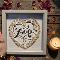 Love Framed Art - Handmade Broken China Mosaic Frame - Romantic Gift - Unique Keepsake Wall Art