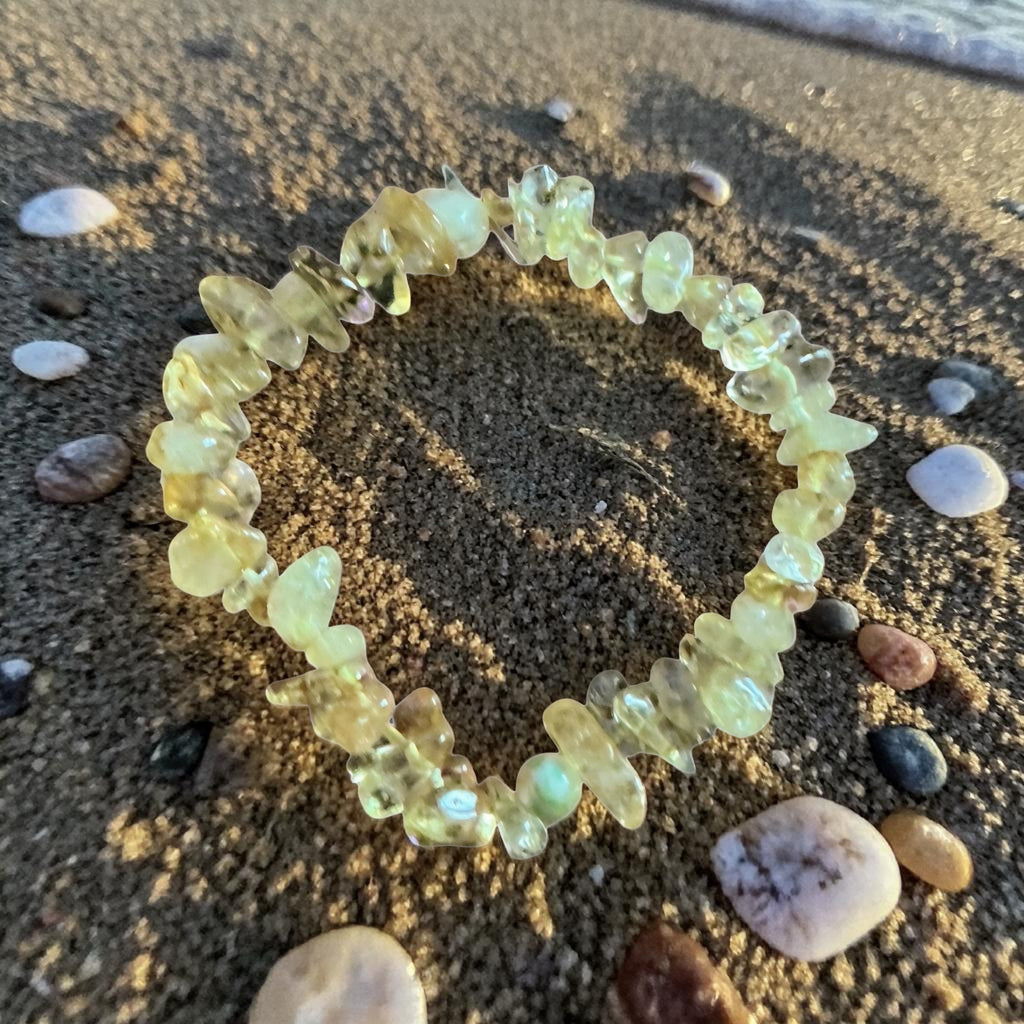Natural Citrine Chip Bracelet - Abundance, Wealth & Positivity Crystal Bracelet - Handmade Healing Jewellery