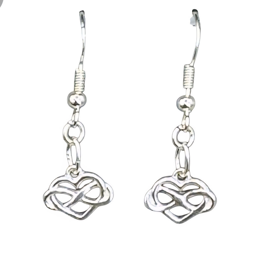 Infinity Knot Earrings - Celtic Infinity Earrings - Eternal Love Jewellery - Silver Dangle Earrings - Minimalist Jewellery - Gift for Her - Cornish Creations
