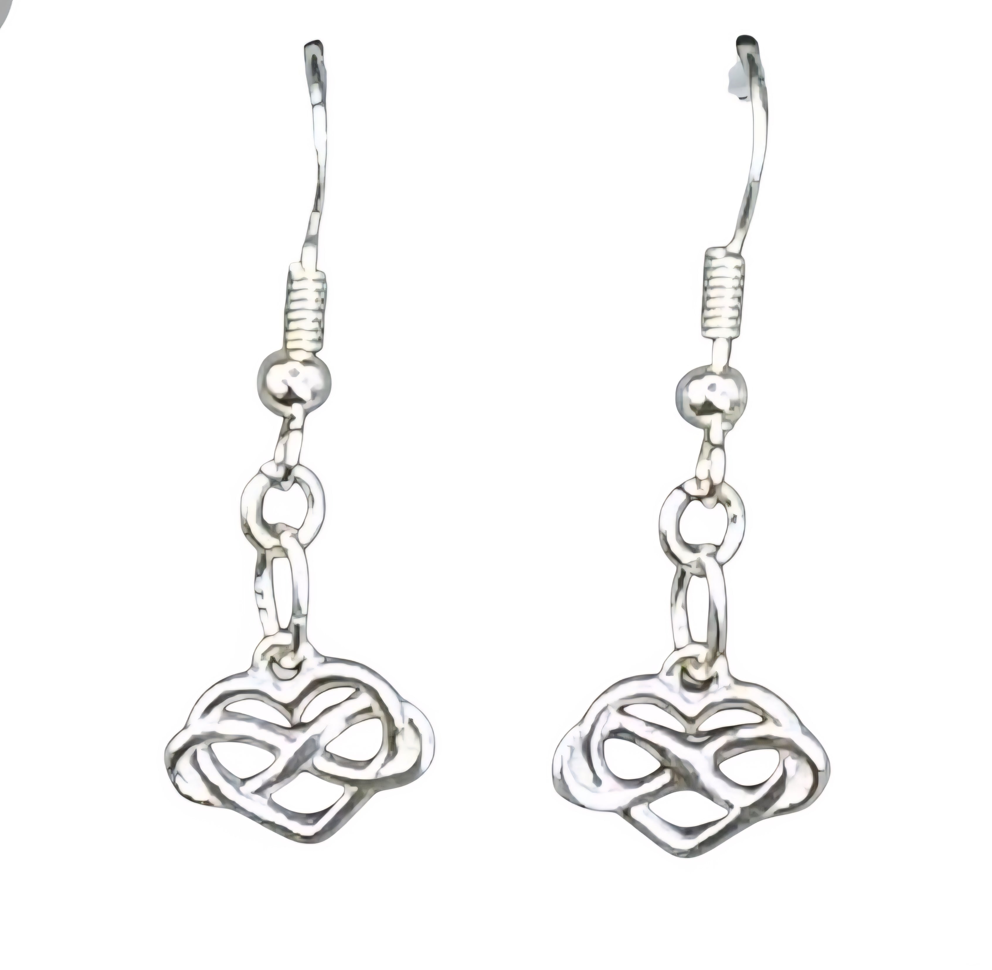 Infinity Knot Earrings - Celtic Infinity Earrings - Eternal Love Jewellery - Silver Dangle Earrings - Minimalist Jewellery - Gift for Her - Cornish Creations