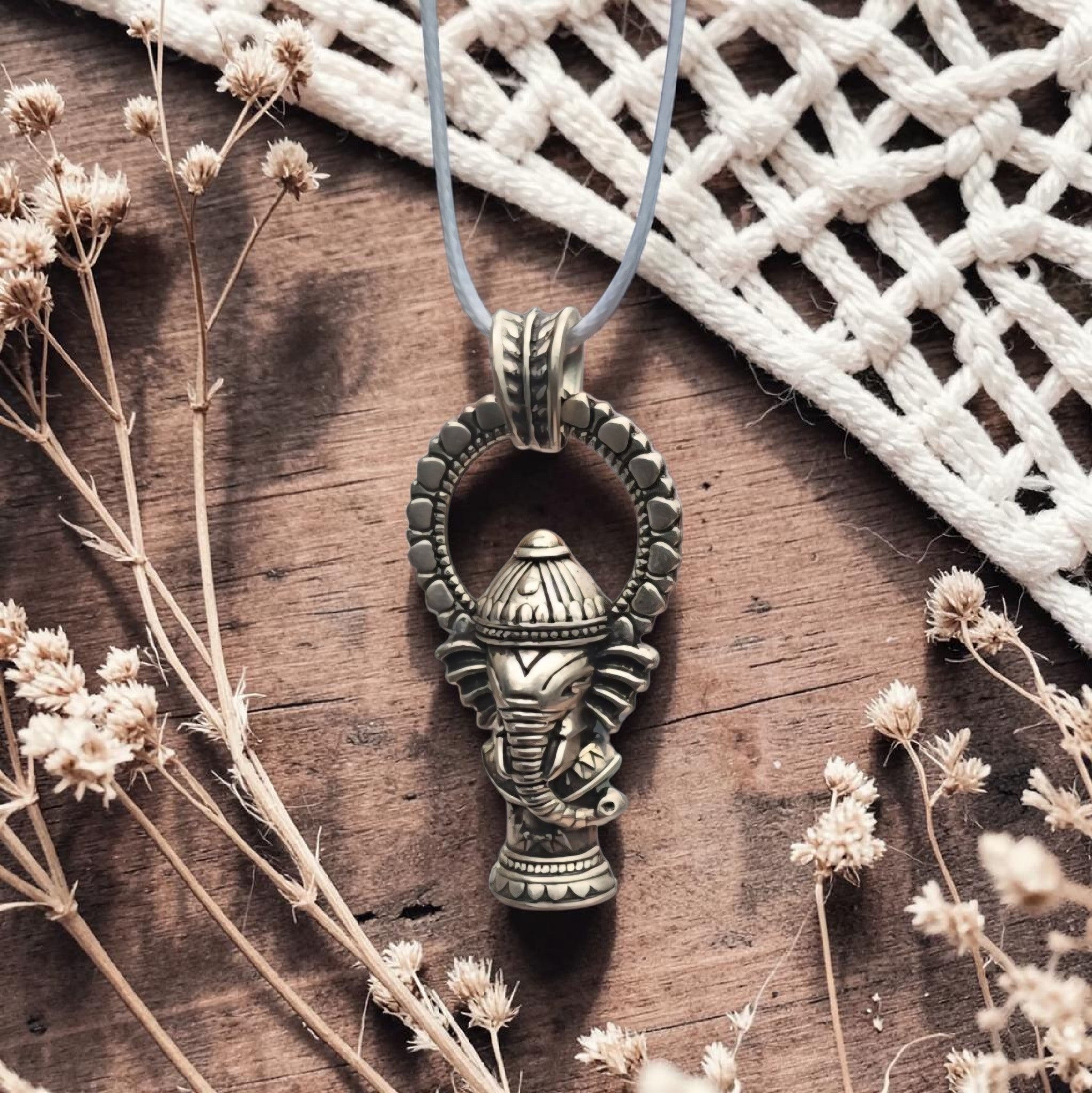 Ganesha Pendant Necklace - Elephant Pendant Necklace - Spiritual Jewellery - Boho Necklace - Gift for Her