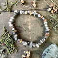 Merlinite & Moonstone Bracelet - Dendritic Opal Crystal Bracelet - Intuition & Spiritual Growth Jewellery