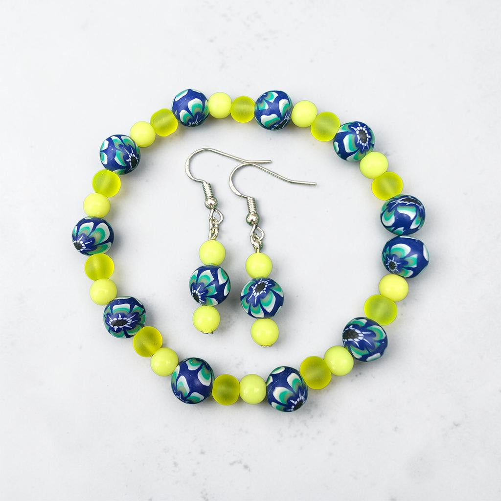 Festival Bead & Sea Glass Jewellery Set