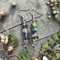 Fluorite Fairy Earrings - Crystal Chip Earrings - Faerie Jewellery - Spiritual Earrings - Healing Crystal Jewellery - Gift for Her