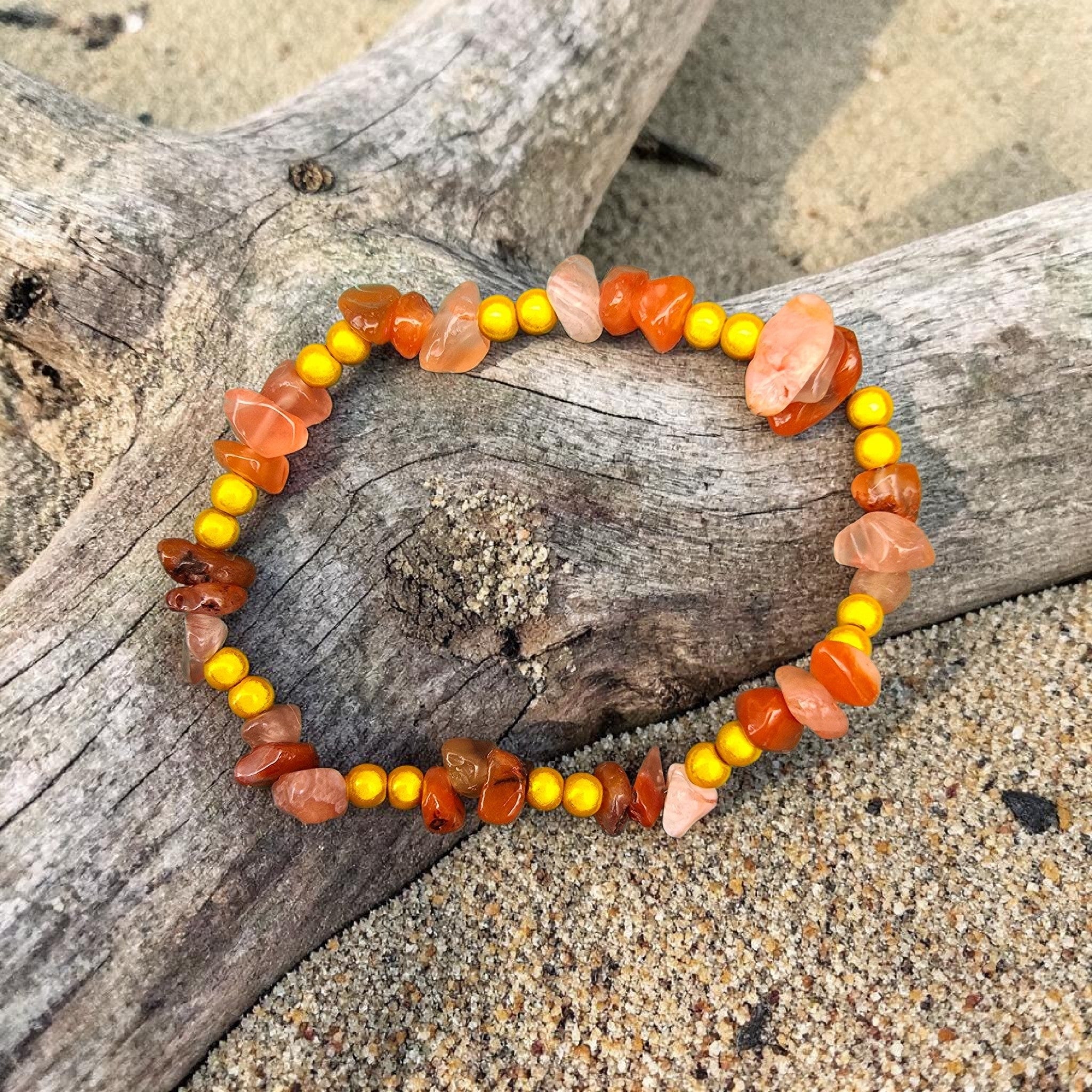 Sunset Ember Bracelet | Bold Carnelian Crystal Bracelet