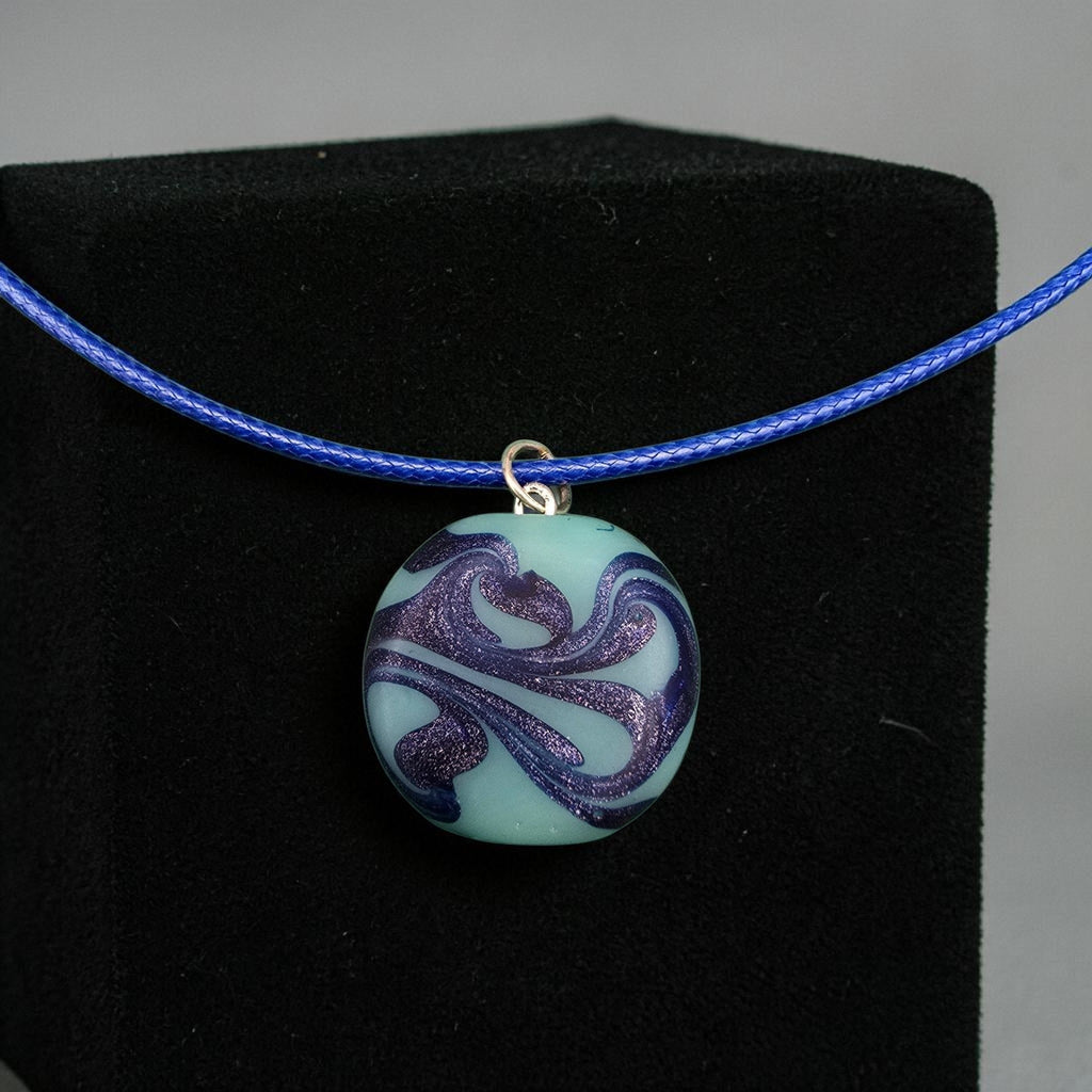 Ocean Swirl Pendant Necklace | Blue Statement Necklace • Coastal Jewellery