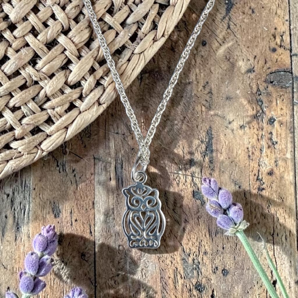 Sterling Silver Owl Necklace - Symbol of Wisdom & Guidance Gift