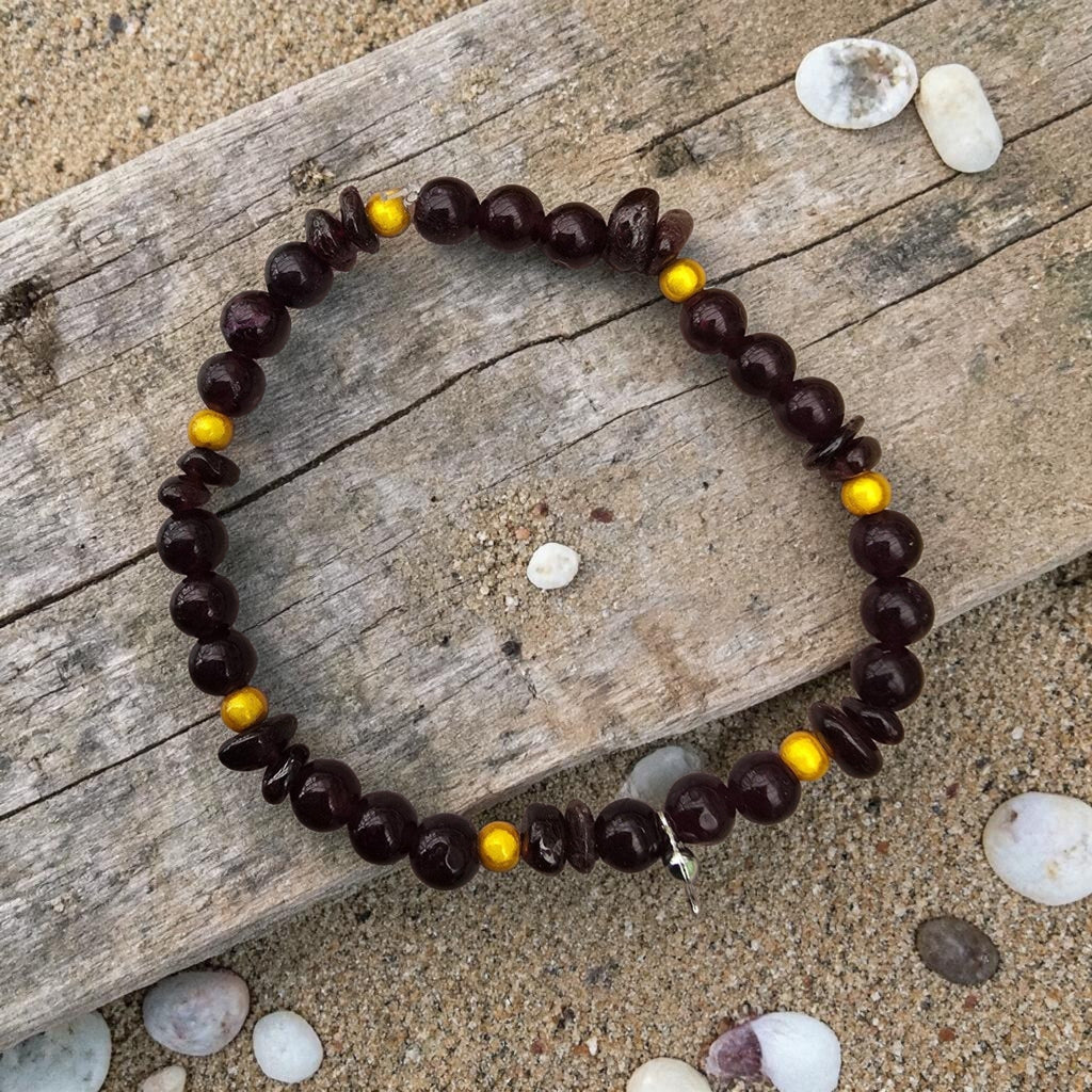 Queen of Hearts Energy Bracelet | Genuine Garnet
