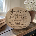 Hand-Burned Wooden Quote Plaque | Dandelion Wish | Inspirational Wall Art