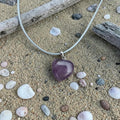 Amethyst Heart Necklace - Rose Quartz Necklace - Crystal Pendant Necklace - Healing Crystal Jewellery - Gift for Her