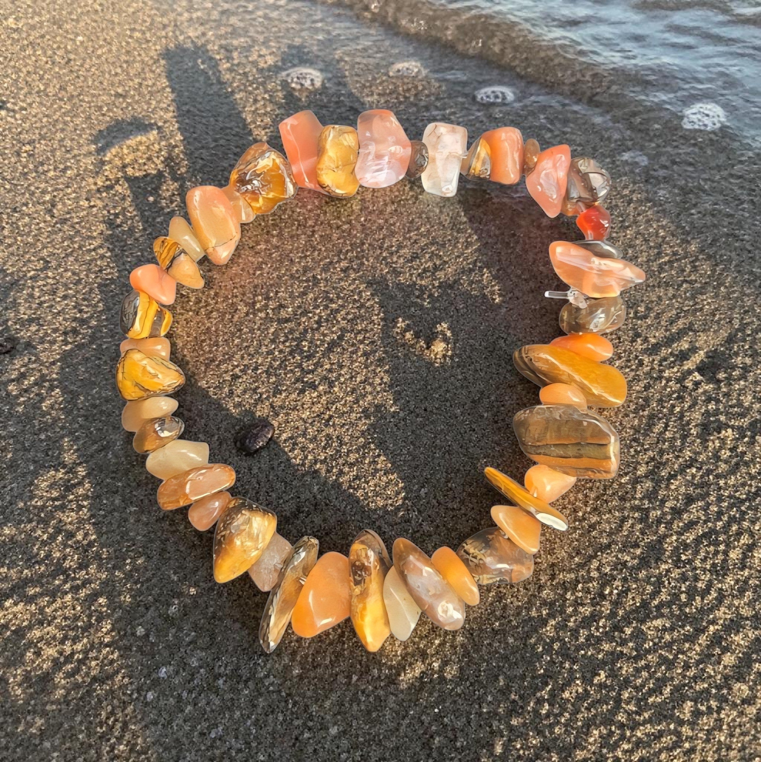 Tiger’s Eye & Carnelian Crystal Bracelet - Courage & Confidence Jewellery - Strength, Motivation & Energy Bracelet