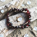 Natural Garnet Chip Bracelet - January Birthstone Bracelet - Passion, Strength & Protection Crystal Jewellery