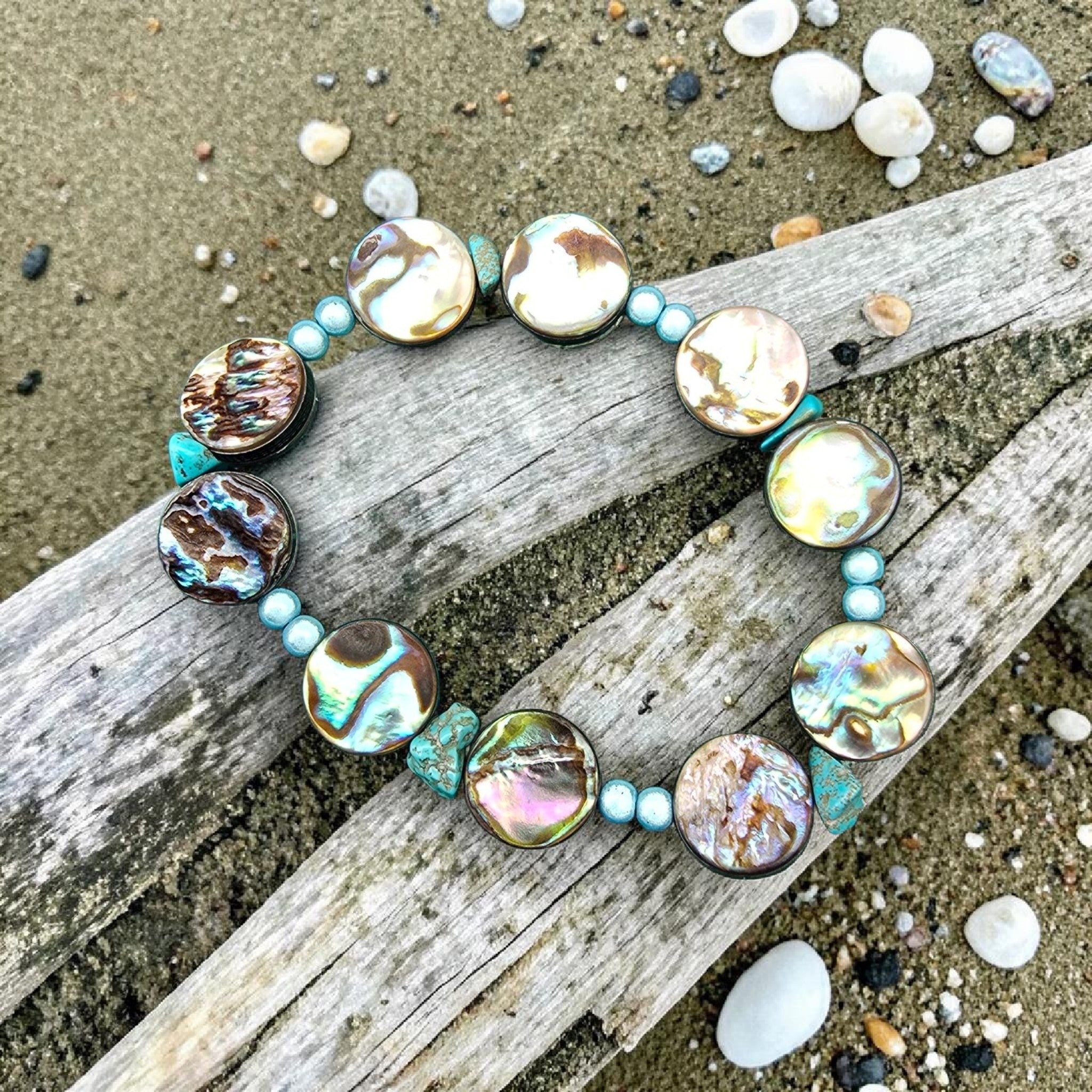 Abalone Shell & Turquenite Bracelet – Ocean Glow