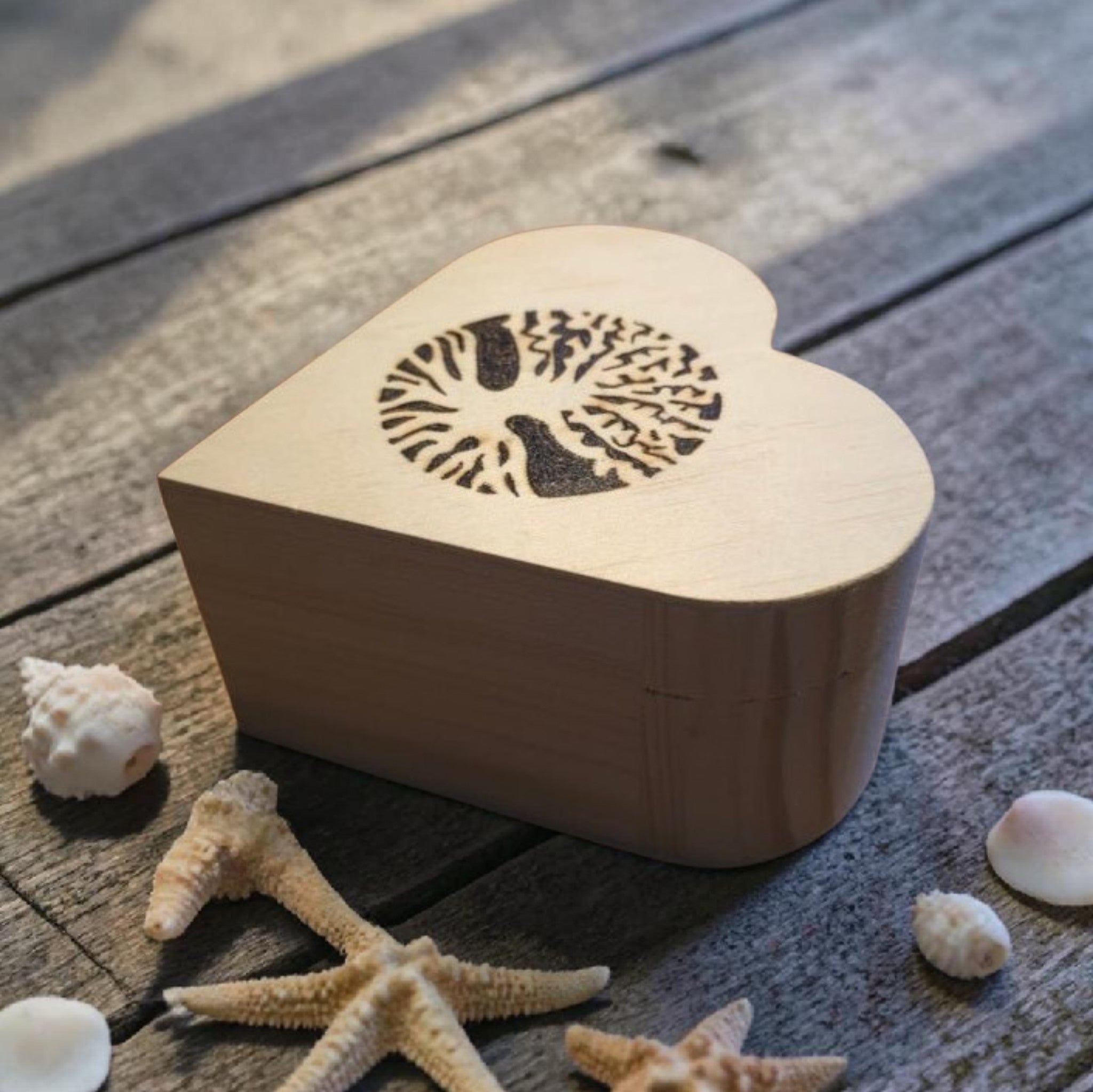Tree of Life Wooden Heart Trinket Box - Handmade Pyrography Keepsake Box - Spiritual Gift Storage