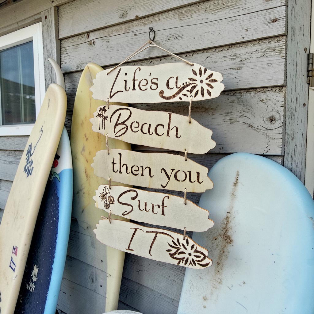 Life's a Beach Wooden Wall Hanging