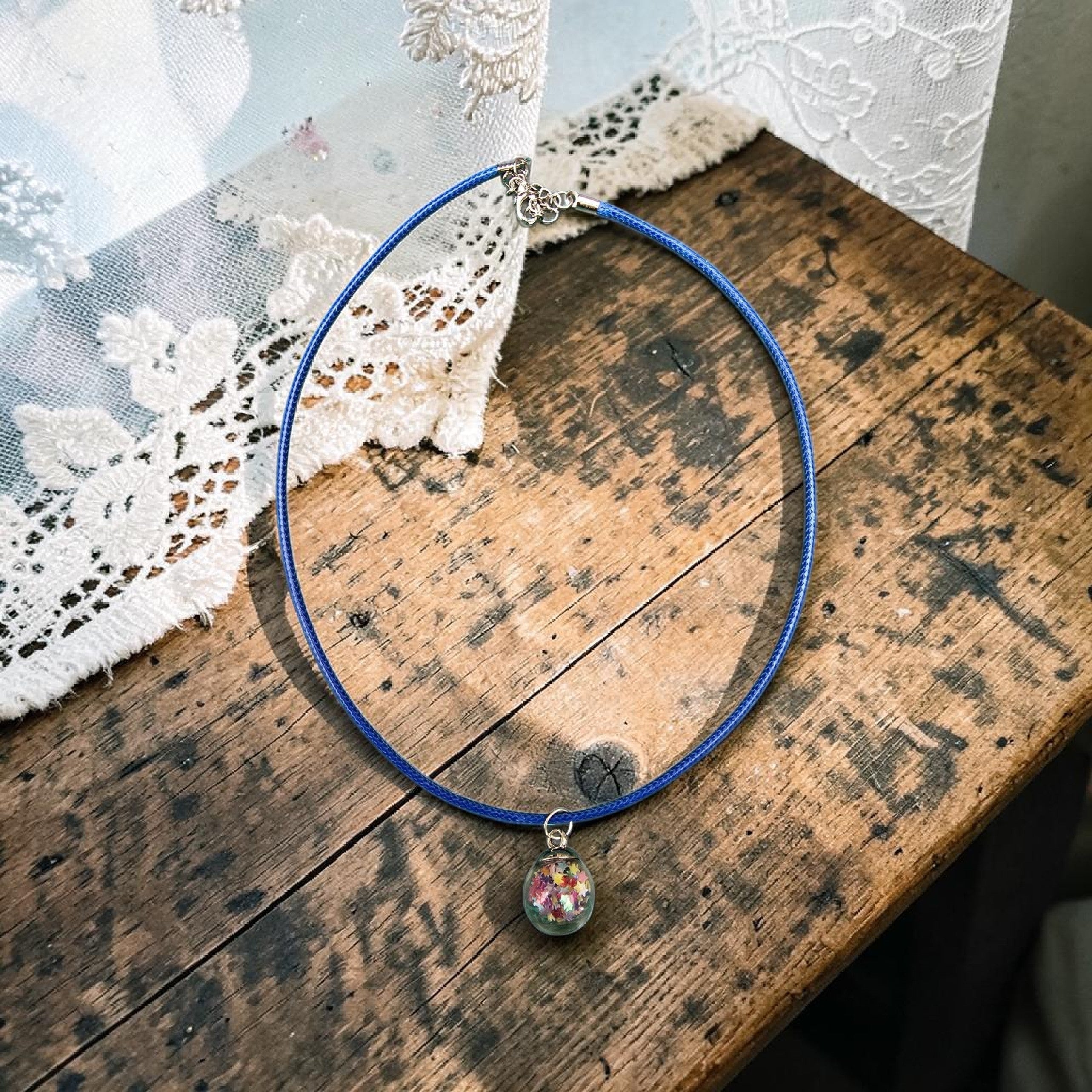 Star Confetti Globe Necklace | Magical Pendant • Whimsical Jewellery