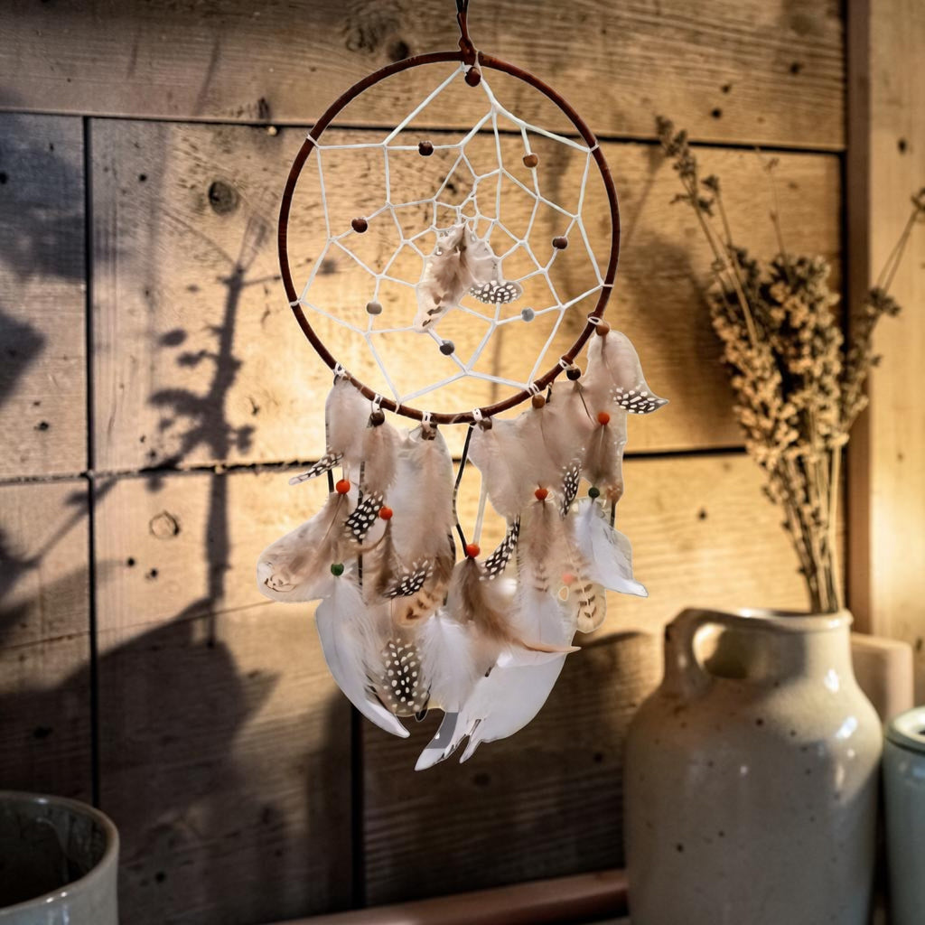 Dreamcatcher Wall Hanging - Boho Dream Catcher - Feather Decor - Spiritual Home Decor - Bedroom Decor - Handmade Boho Gift - Peaceful Sleep Decor