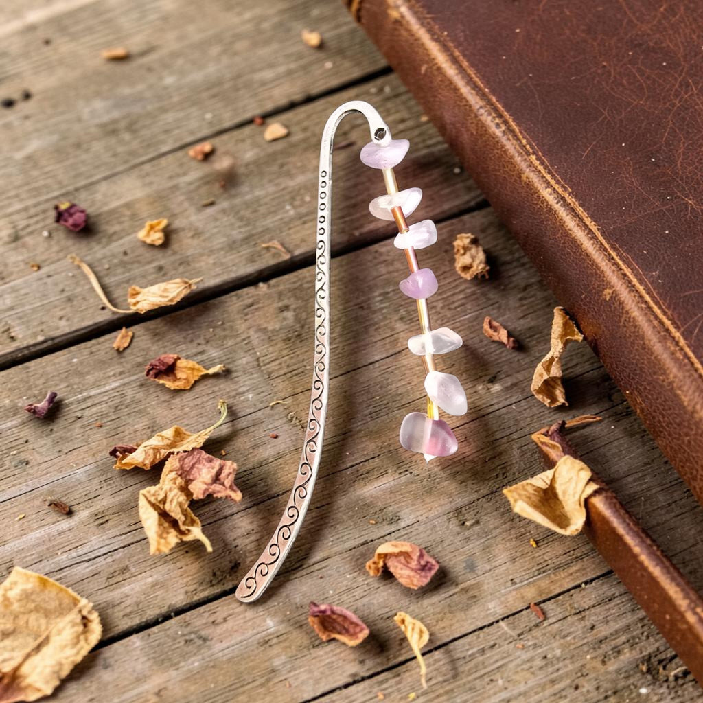 Amethyst Crystal Bookmark | February Birthstone Gift | Handmade Cornwall