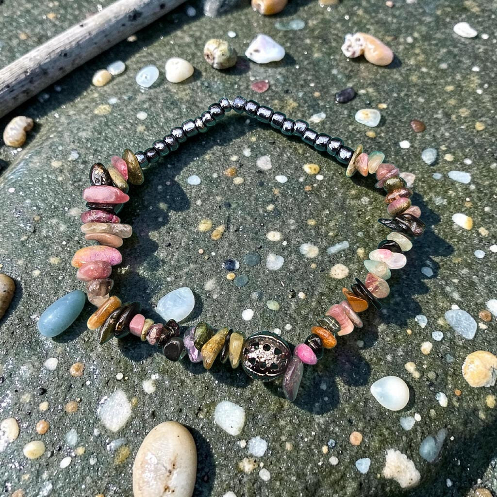 Tourmaline & Spacer Bead Bracelet