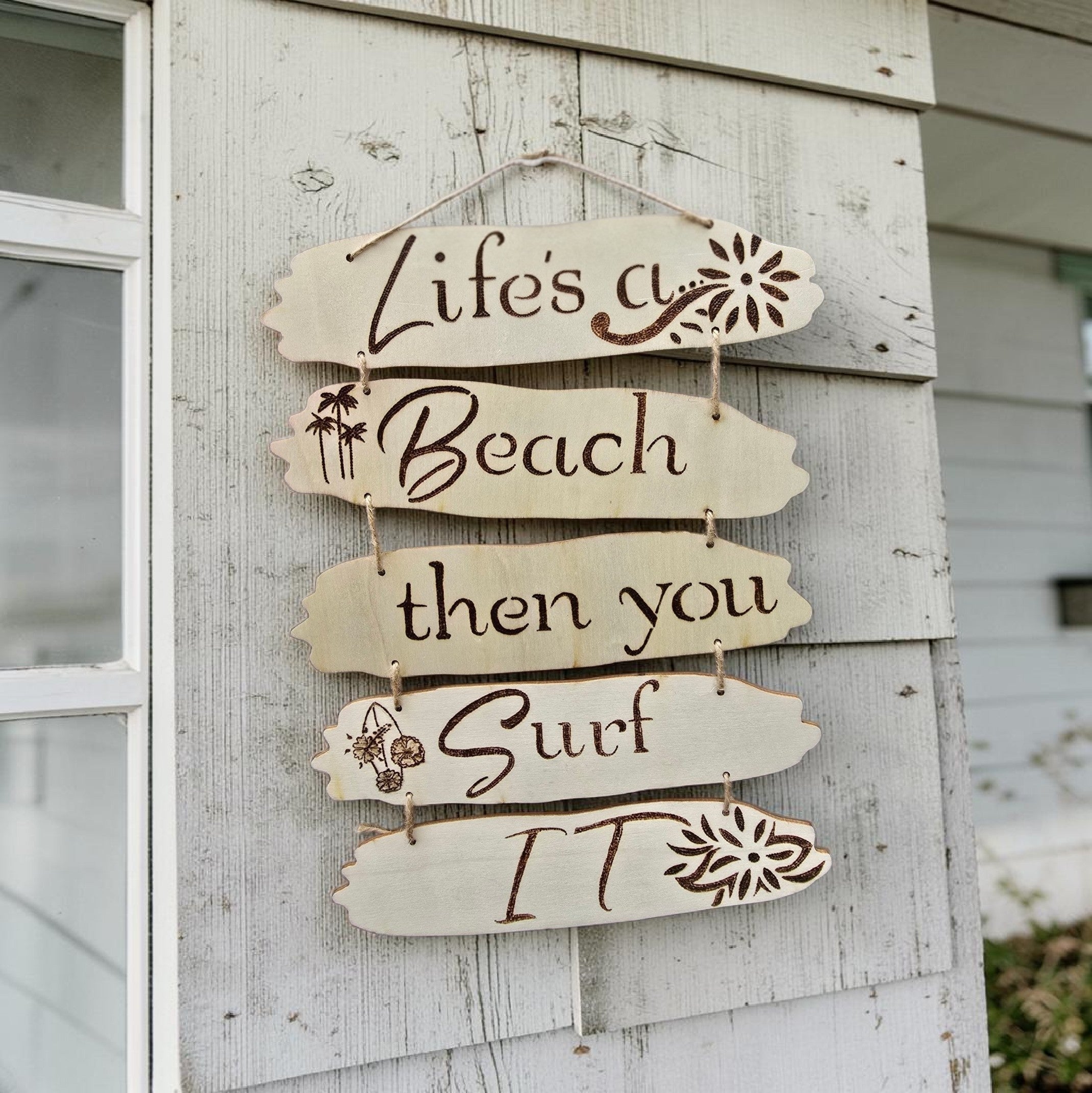 Life's a Beach Wooden Wall Hanging