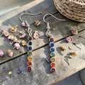 Rainbow Chakra Earrings - Colourful Drop Earrings - Spiritual Jewellery - Pride Earrings - Healing Energy Jewellery - Gift for Her