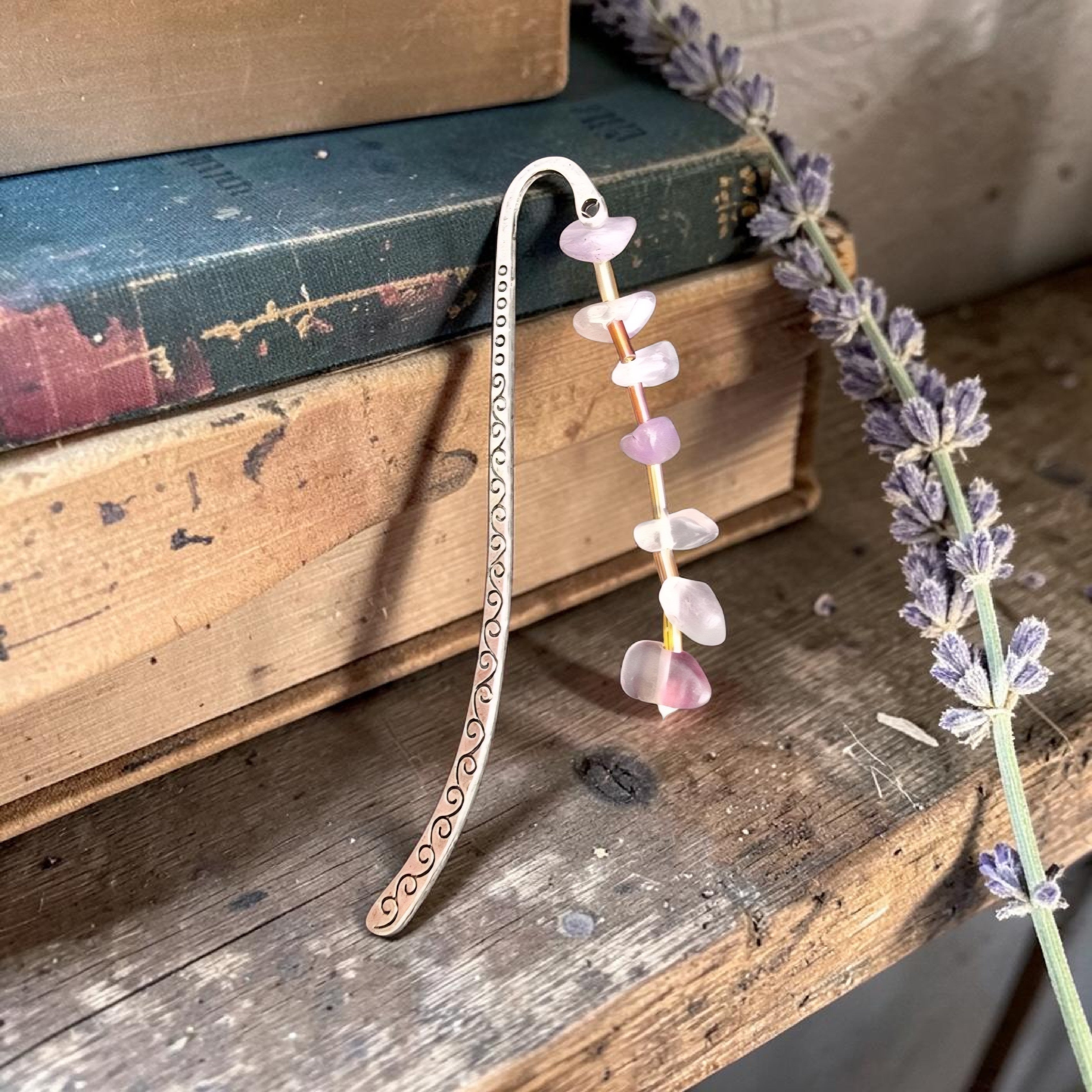 Amethyst Crystal Bookmark | February Birthstone Gift | Handmade Cornwall