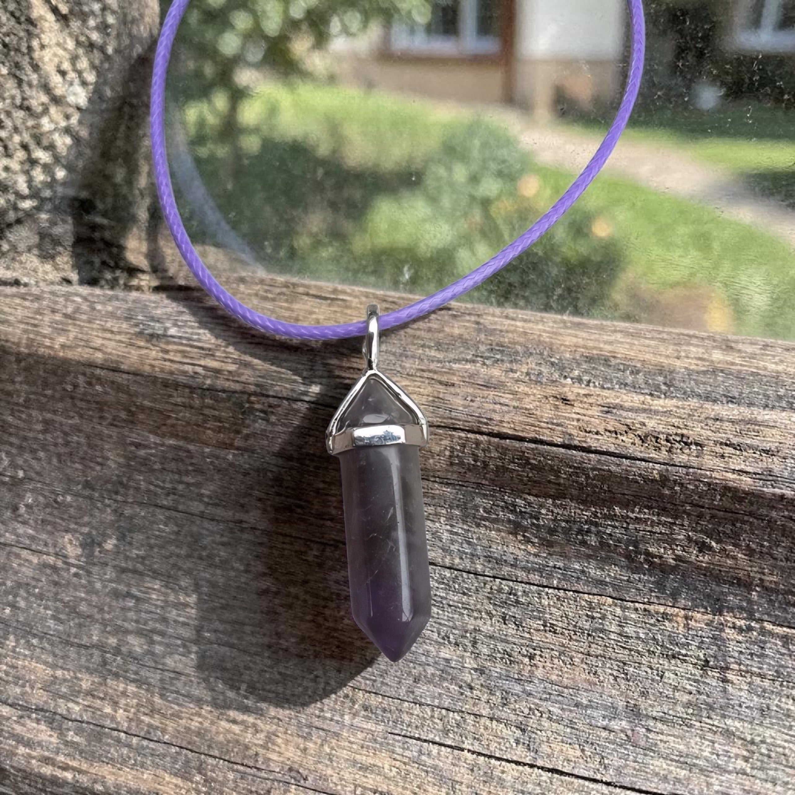 Amethyst Point Necklace - Crystal Pendant Necklace - Healing Crystal Jewellery - Purple Gemstone Gift