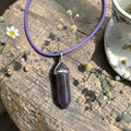Amethyst Point Necklace - Crystal Pendant Necklace - Healing Crystal Jewellery - Purple Gemstone Gift