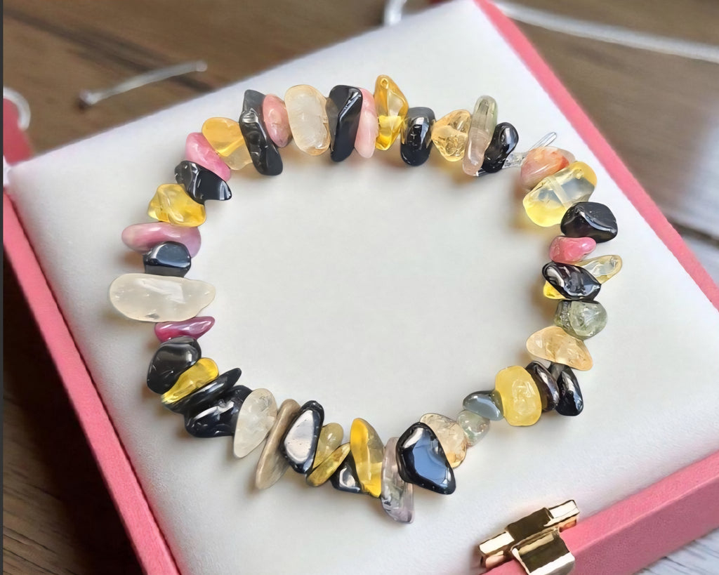 Transformation Magic Crystal Bracelet - Tourmaline, Obsidian & Citrine - Protection, Positivity & New Beginnings Jewellery - Cornish Creations