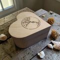 Tree of Life Wooden Heart Trinket Box - Handmade Pyrography Keepsake Box - Spiritual Gift Storage