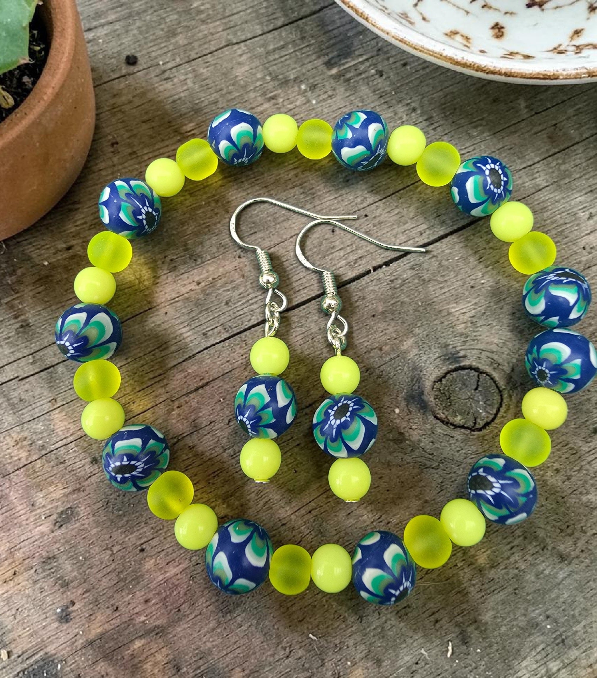 Festival Bead & Sea Glass Jewellery Set
