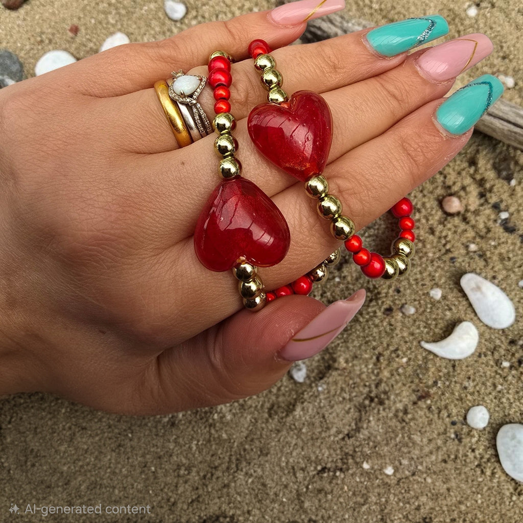 Queen of Hearts Energy Bracelet | Genuine Garnet