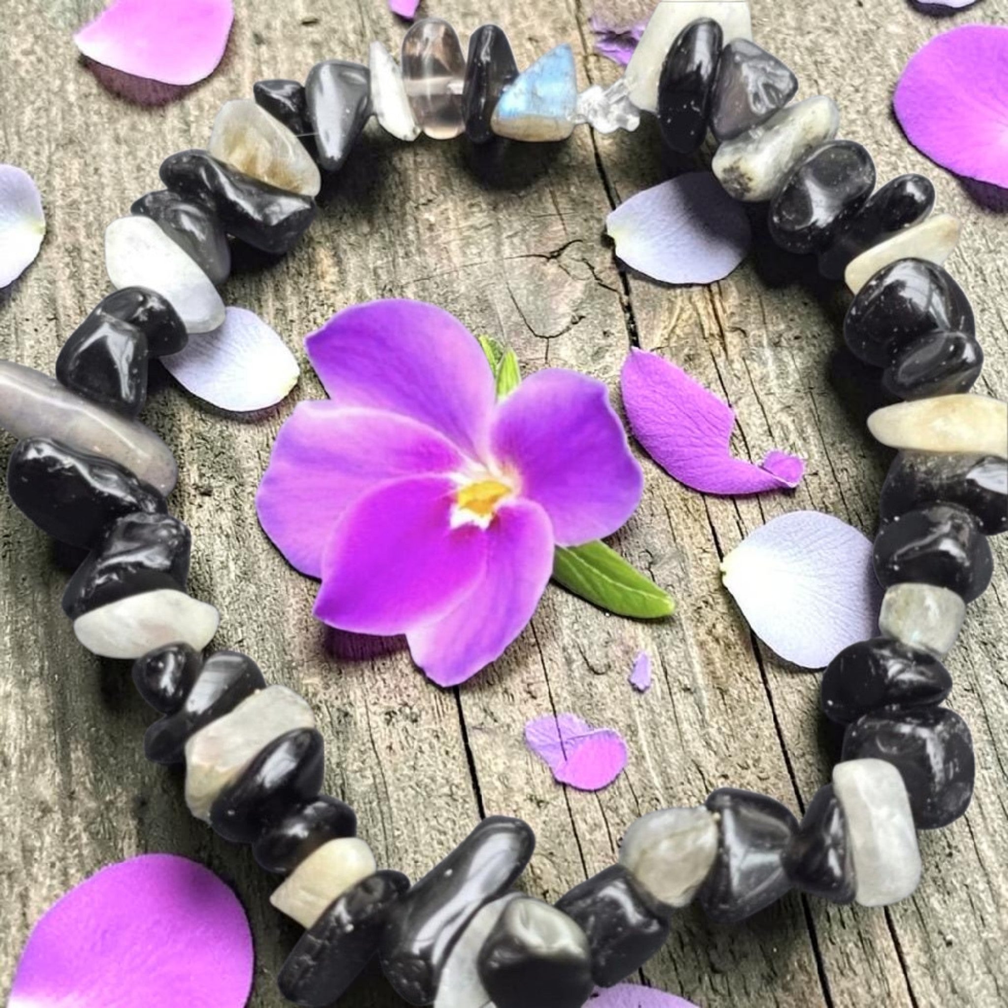 Calm & Clarity Bracelet Trio - Amethyst, Rose Quartz, Moonstone & Aventurine - Handmade Wellbeing Jewellery Set