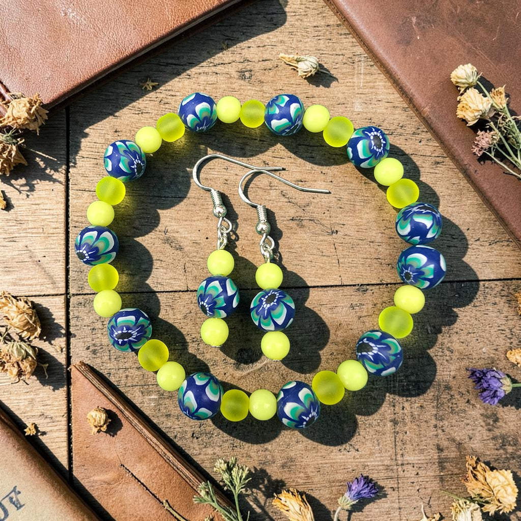 Festival Bead & Sea Glass Jewellery Set