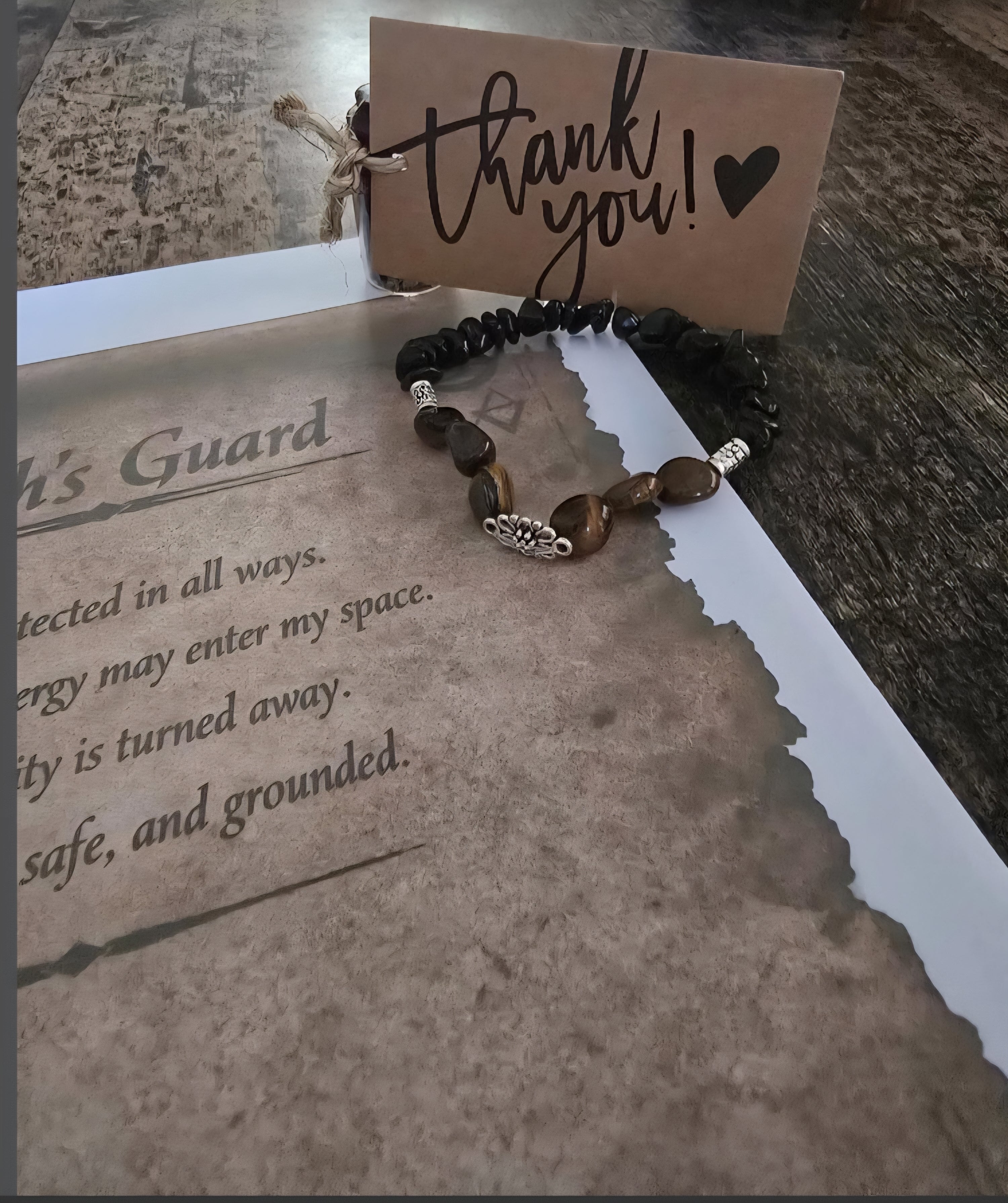 Handmade Spell Bottle & Crystal Bracelet Set - Cornish Creations